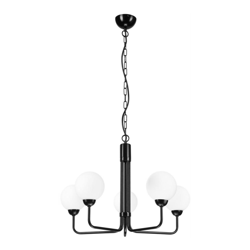Люстра на ланцюгу TIFFY 5xG9/5W/230V чорний