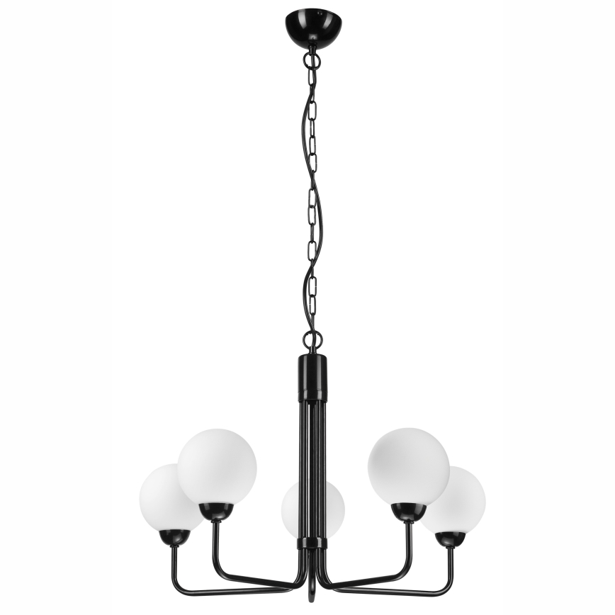 Люстра на ланцюгу TIFFY 5xG9/5W/230V чорний