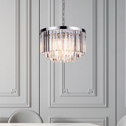Люстра на ланцюгу VETRO 5xE14/60W/230V глянцевий хром