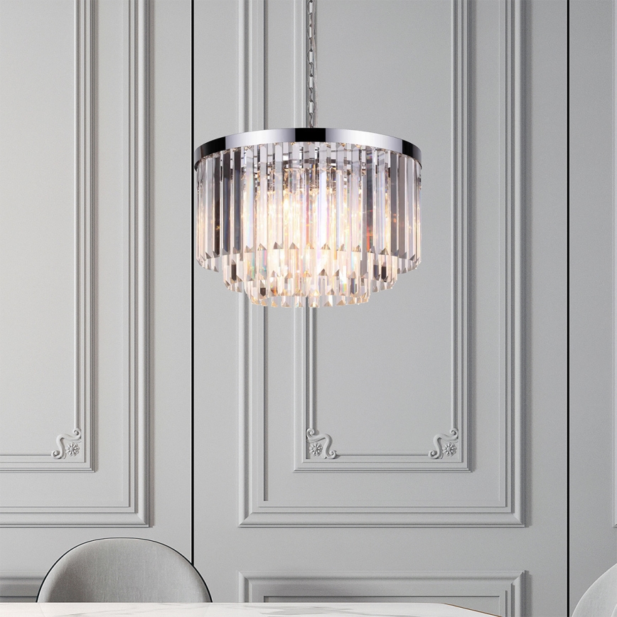 Люстра на ланцюгу VETRO 5xE14/60W/230V глянцевий хром