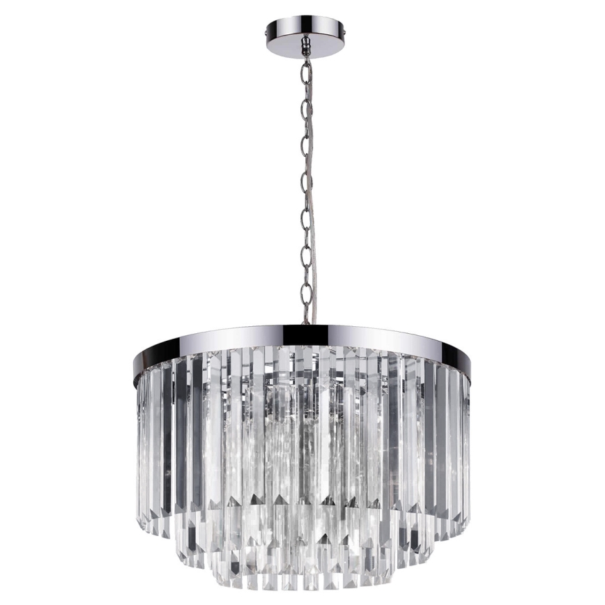 Люстра на ланцюгу VETRO 5xE14/60W/230V глянцевий хром