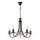 Люстра на ланцюзі ANGELIKA 5xE14/10W/230V чорна