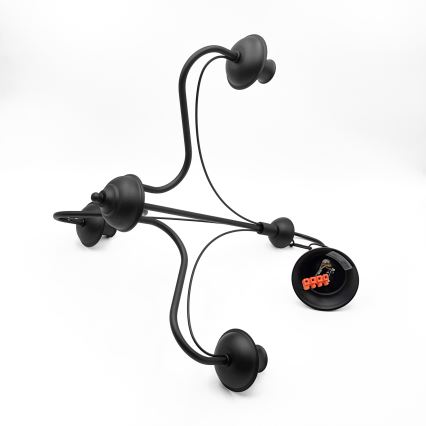 Люстра на ланцюзі ANTON 3xE14/15W/230V чорна