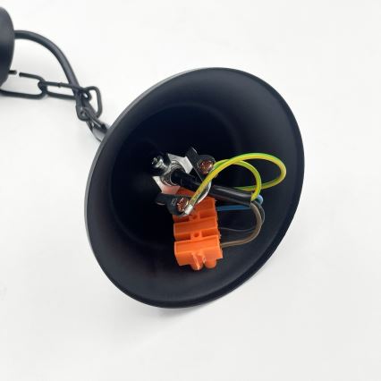 Люстра на ланцюзі ANTON 3xE14/15W/230V чорна