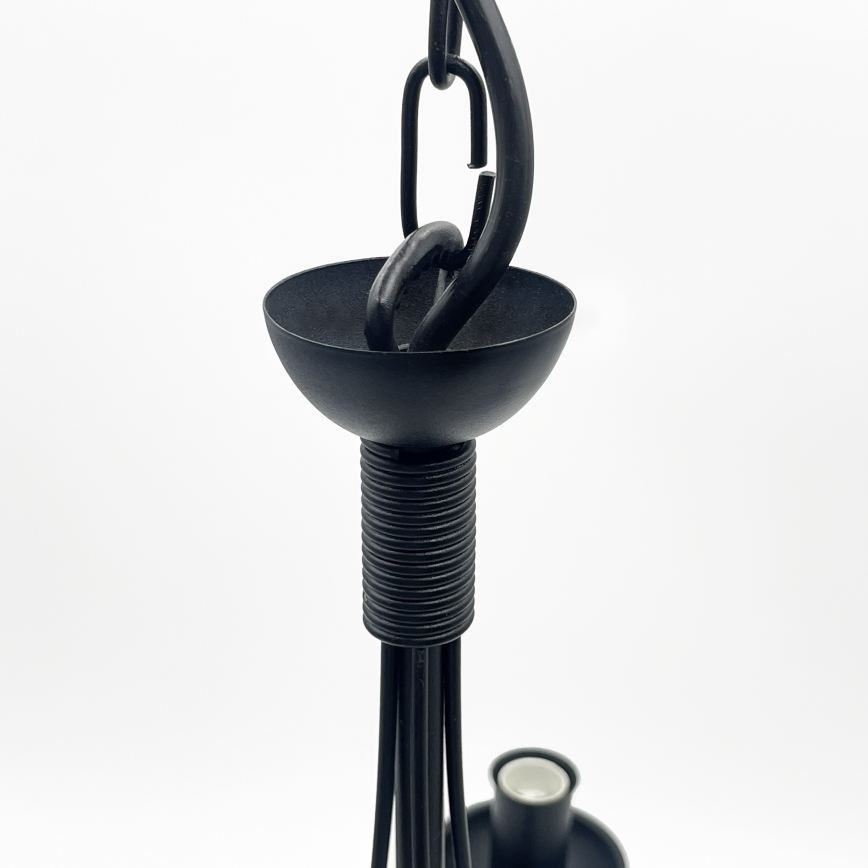 Люстра на ланцюзі ANTON 5xE14/15W/230V чорна