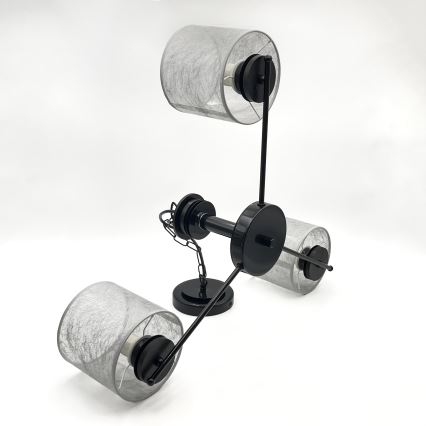 Люстра на ланцюзі ROSA 3xE27/60W/230V чорна/сіра