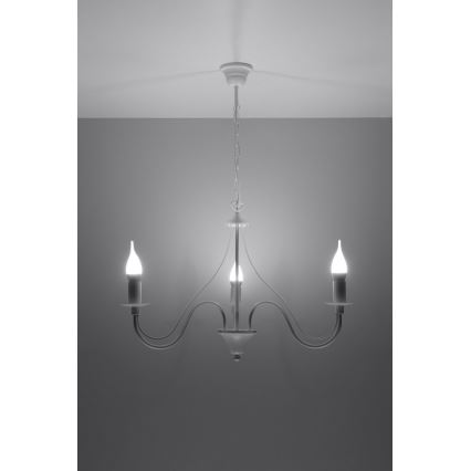 Люстра на ланцюжку MINERWA 3 3xE14/40W/230V білий