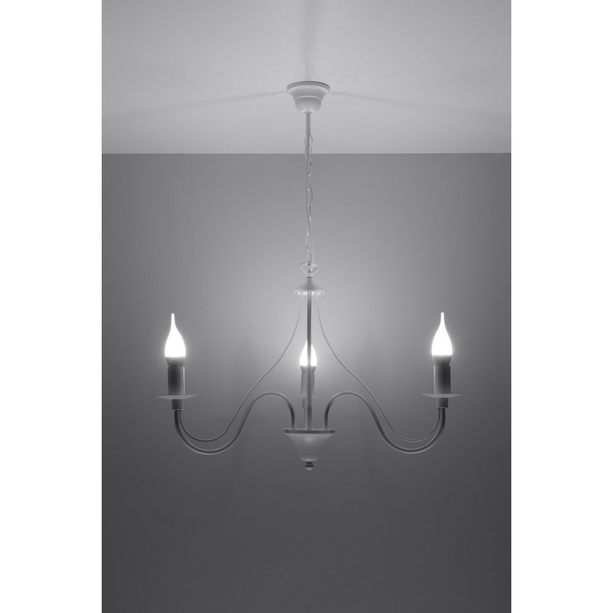 Люстра на ланцюжку MINERWA 3 3xE14/40W/230V білий