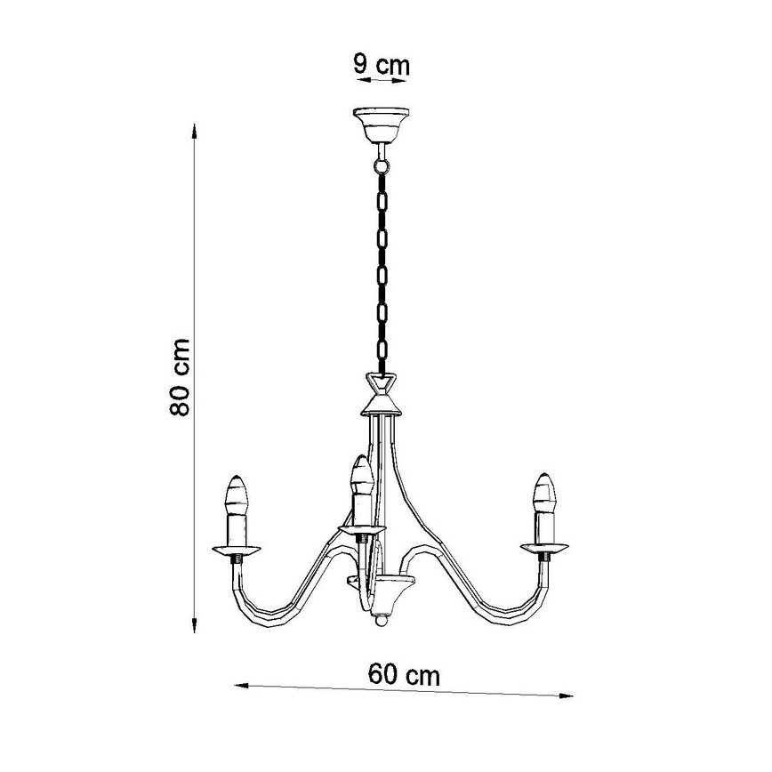 Люстра на ланцюжку MINERWA 3 3xE14/40W/230V білий