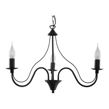 Люстра на ланцюжку MINERWA 3 3xE14/40W/230V чорний