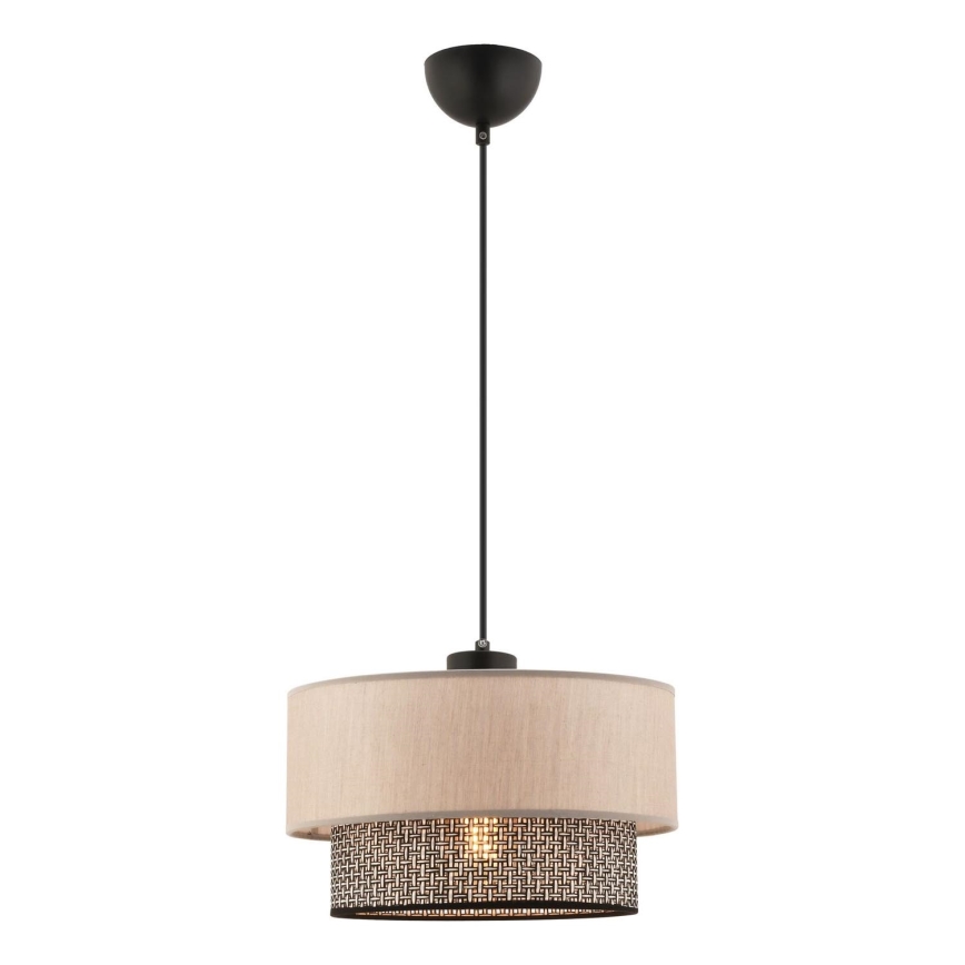 Люстра на ланке ECHO 1xE27/60W/230V бежова/сивка