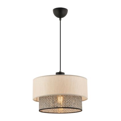 Люстра на ланке ECHO 1xE27/60W/230V бежова/сивка
