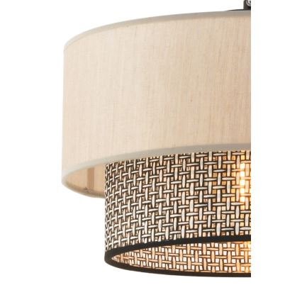 Люстра на ланке ECHO 1xE27/60W/230V бежова/сивка