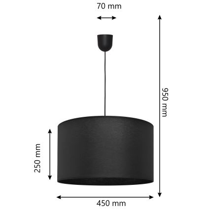 Люстра на мотузці ALBA 1xE27/15W/230V