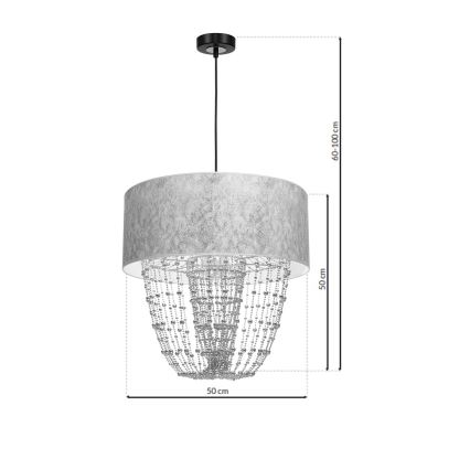 Люстра на мотузці ALMERIA 1xE27/60W/230V