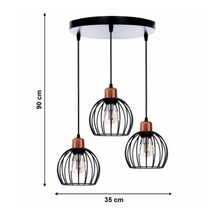 Люстра на мотузці CELTA 3xE27/40W/230V