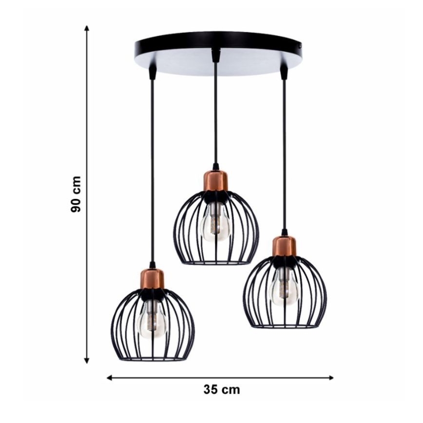 Люстра на мотузці CELTA 3xE27/40W/230V