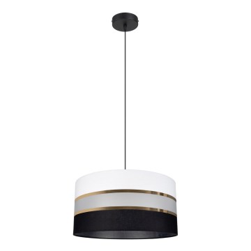 Люстра на мотузці CORAL 1xE27/60W/230V чорно-біла