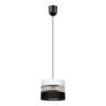 Люстра на мотузці CORAL 1xE27/60W/230V чорно-біла