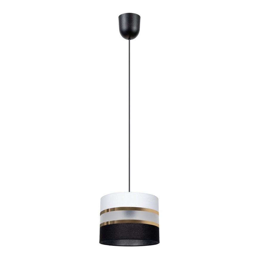 Люстра на мотузці CORAL 1xE27/60W/230V чорно-біла