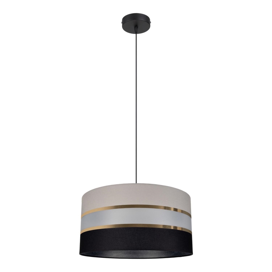 Люстра на мотузці CORAL 1xE27/60W/230V чорно-сіра
