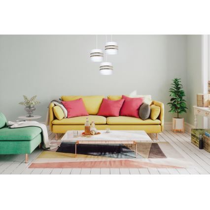 Люстра на мотузці CORAL 3xE27/60W/230V біла