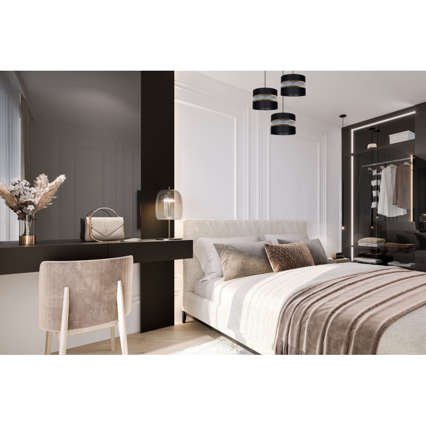 Люстра на мотузці CORAL 3xE27/60W/230V чорна