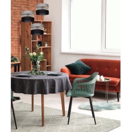 Люстра на мотузці CORAL 3xE27/60W/230V чорно-сіра