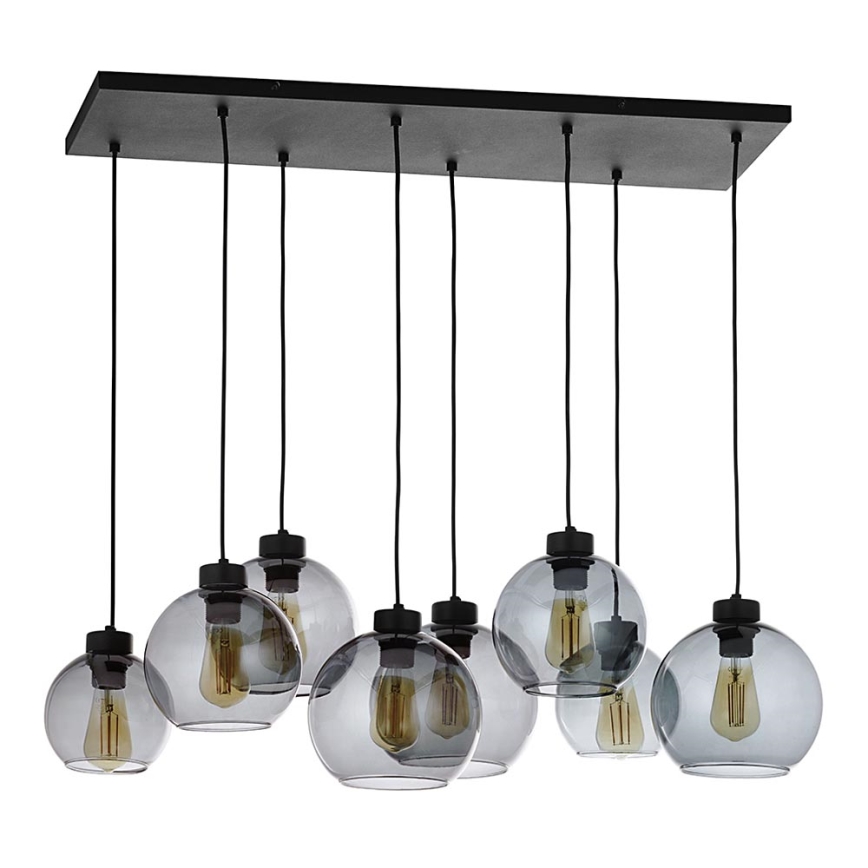 Люстра на мотузці CUBUS 8xE27/60W/230V чорна