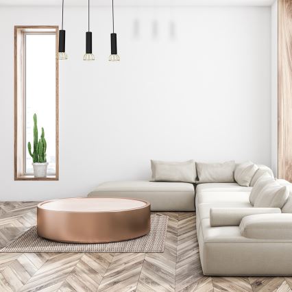 Люстра на мотузці DANTE 3xGU10/25W/230V чорна/золота