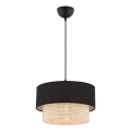 Люстра на мотузці ECHO 1xE27/60W/230V чорна/кремова
