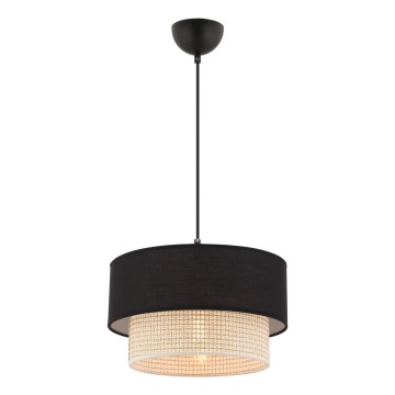 Люстра на мотузці ECHO 1xE27/60W/230V чорна/кремова