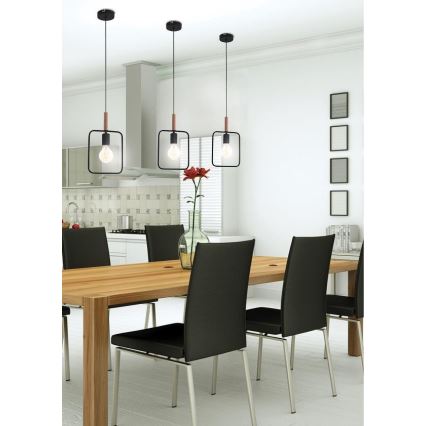 Люстра на мотузці FRAME 1xE27/60W/230V чорна
