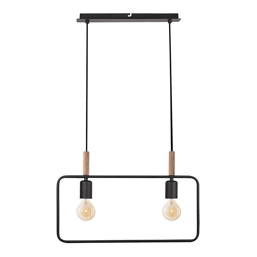 Люстра на мотузці FRAME 2xE27/60W/230V чорна