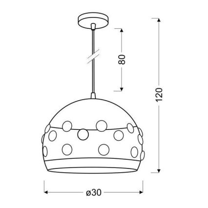 Люстра на мотузці JOLINA 1xE27/40W/230V