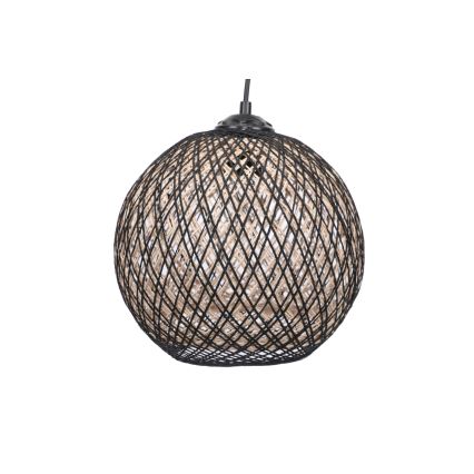 Люстра на мотузці JUTE 1xE27/60W/230V чорна