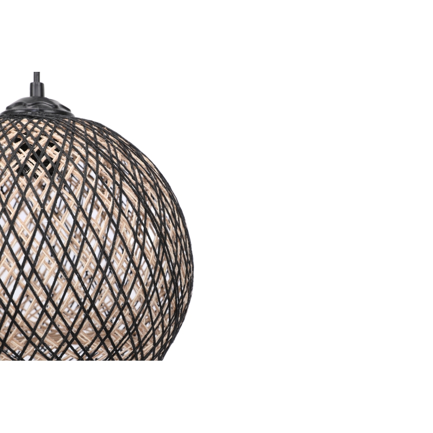 Люстра на мотузці JUTE 1xE27/60W/230V чорна