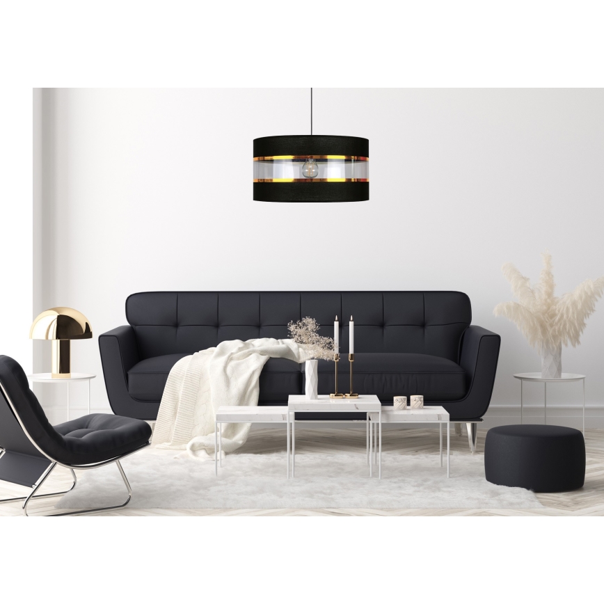 Люстра на мотузці LIND 1xE27/60W/230V чорна