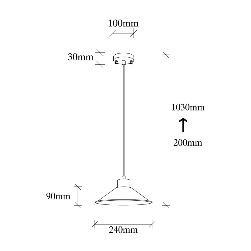 Люстра на мотузці MANAVGAT 1xE27/40W/230V жовта/коричнева