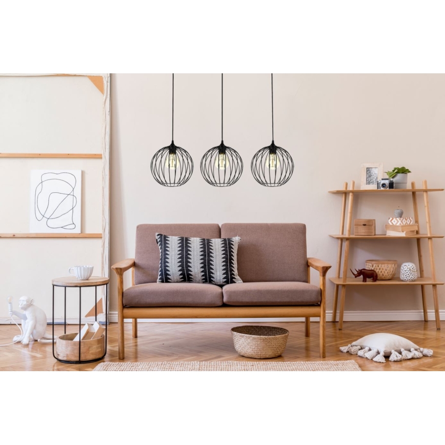 Люстра на мотузці MATT 3xE27/60W/230V
