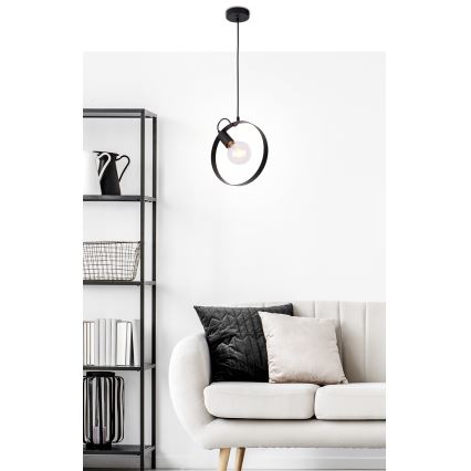 Люстра на мотузці NEXO 1xE27/40W/230V чорна