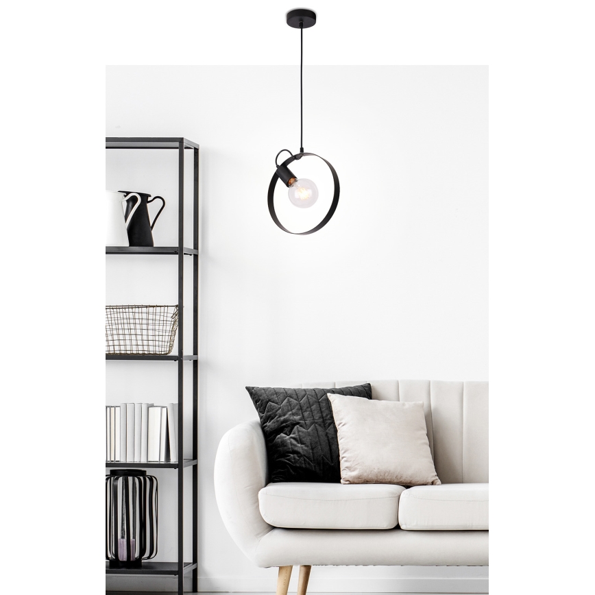 Люстра на мотузці NEXO 1xE27/40W/230V чорна
