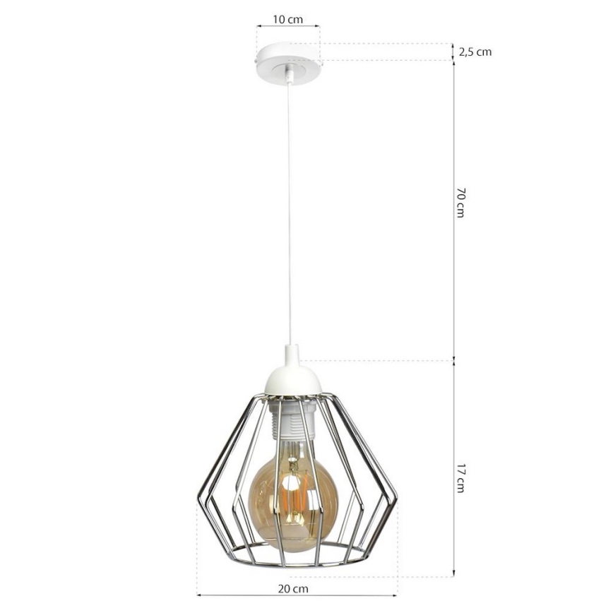 Люстра на мотузці NORMAN 1xE27/60W/230V