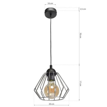 Люстра на мотузці NORMAN 1xE27/60W/230V