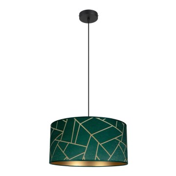 Люстра на мотузці RELLA 1xE27/60W/230V зелена/золота