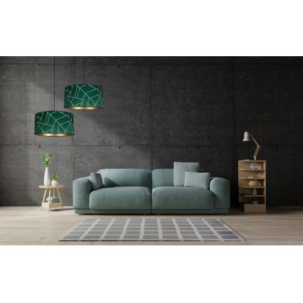Люстра на мотузці RELLA 1xE27/60W/230V зелена/золота
