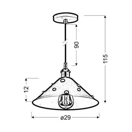 Люстра на мотузці SCRIMI 1xE27/60W/230V