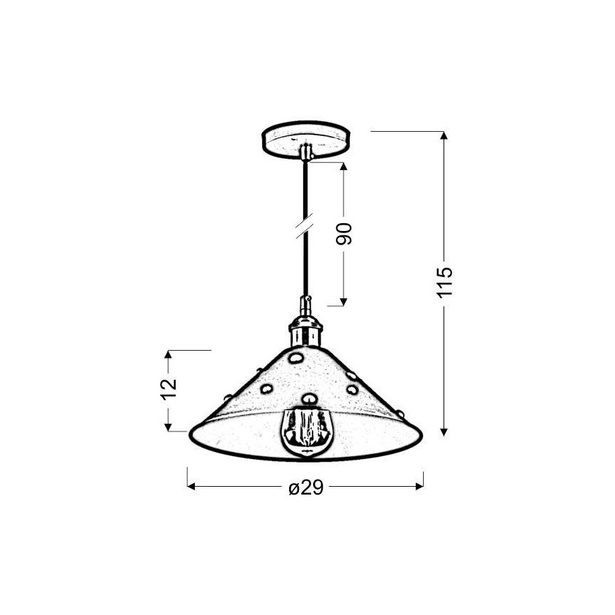 Люстра на мотузці SCRIMI 1xE27/60W/230V