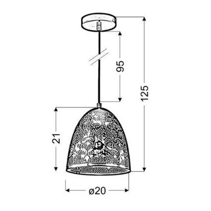 Люстра на мотузці SFINKS 1xE27/60W/230V