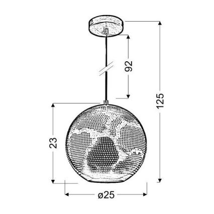 Люстра на мотузці SFINKS 1xE27/60W/230V